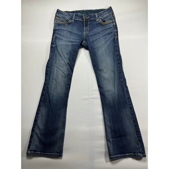 Wrangler Women's 08MWZDR Bootcut Blue Denim Jeans - Size 7/8x32 (31x30.5) - Picture 1 of 4